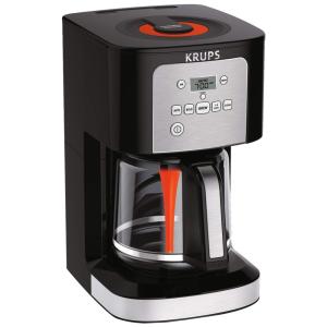 Cafeteira Elétrica Programável EC321 12 Xícaras Programável Desligamento Automático Cor, KRUPS 7211002967, Preto