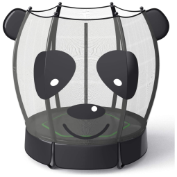 Cama Elástica para Crianças, Suporta até 68 Kg com Rede Protetora, LANGXUN, Preta