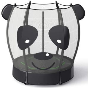 Cama Elástica para Crianças, Suporta até 68 Kg com Rede Protetora, LANGXUN, Preta