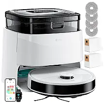 Robô Aspirador e Esfregão Lefant M3 15.000Pa Sucção Branco Navegação LiDAR WiFi 5G Alexa