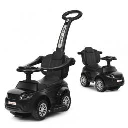 Carrinho de Passeio Infantil com Alça de Proteção Removível e Luzes Sonoras para Crianças de 1 a 3 Anos, HONEY JOY, Preto