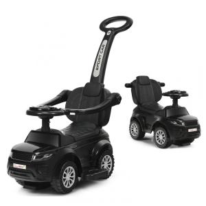 Carrinho de Passeio Infantil com Alça de Proteção Removível e Luzes Sonoras para Crianças de 1 a 3 Anos, HONEY JOY, Preto