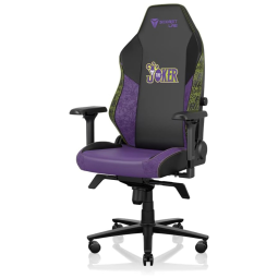 Cadeira Gamer Ergonômica Reclinável com Apoios 4D para Lombar e Cabeça, Secretlab Joker, Preta e Roxa