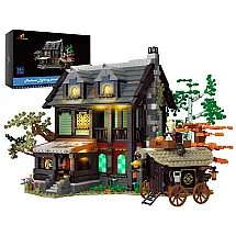 Kit de Construção Pousada Medieval com 2710 Peças, JMBricklayer, Marrom Escuro