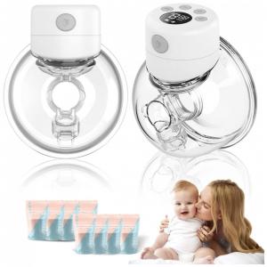 GUOMIC Bomba Tira Leite Dupla Portátil com 4 Modos e 5 Níveis , Branca