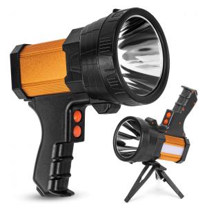 Lanterna LED Recarregável com Saída USB 10.000 Lúmens, Liga de Alumínio, Vanvale, Laranja