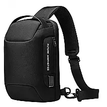 Mochila Antichuva para Laptop com Porta USB para Carregador, BANGE, Preta, Resistente e Moderna