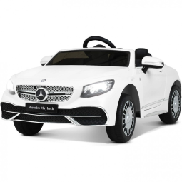 Uenjoy Carro, Carrinho Elétrico 1 Assento, 12V, c, Controle Remoto, Vel 5 km, h, Idade 3, Branco