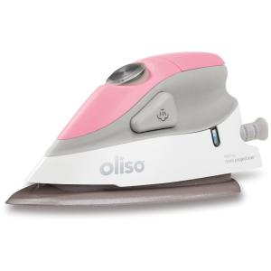 Ferro de Passar Mini á Vapor, Aço Inoxidável, 1000W, 110W, OLISO M2 Pro, Rosa
