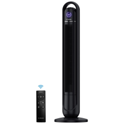 Ventilador de Torre com Controle Remoto, 3 Modos e Temporizador de 24 Horas, 110v, G OCEAN GFTF5501 US N, Preto