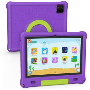 Tablet Infantil 10 Educativo com Controle de Pais, WiFi e Câmera Dupla, 3GB 64GB, BaKEN, Roxo