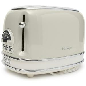 Torradeira Elétrica Vintage 2 Fatias 6 Níveis de Tons, 750W, 110v, ARIETE, Branco