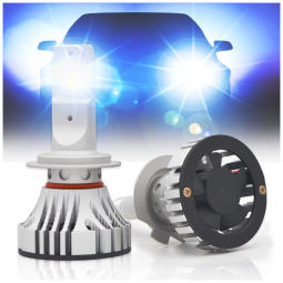 Lâmpada Automotiva para Farol 12000LM 72W Xenon Frio Feixe Ajustável À Prova Dágua, APEZON, Branco