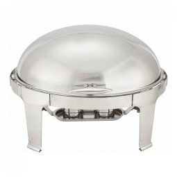 Rechaud Redondo Oval 7,6L em Aço Inoxidável com 2 Queimadores, Winco