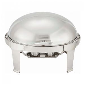 Rechaud Redondo Oval 7,6L em Aço Inoxidável com 2 Queimadores, Winco