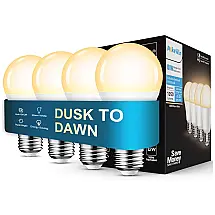 Lâmpada LED Sensor de Movimento 450LM, 100W Frio 3000K, 4 Un, MIKEWIN, Branco
