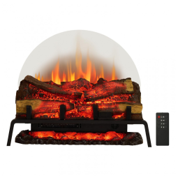 Lareira Elétrica PuraFlame Preto Freestanding 6 Cores de Chama 750W/1500W 68