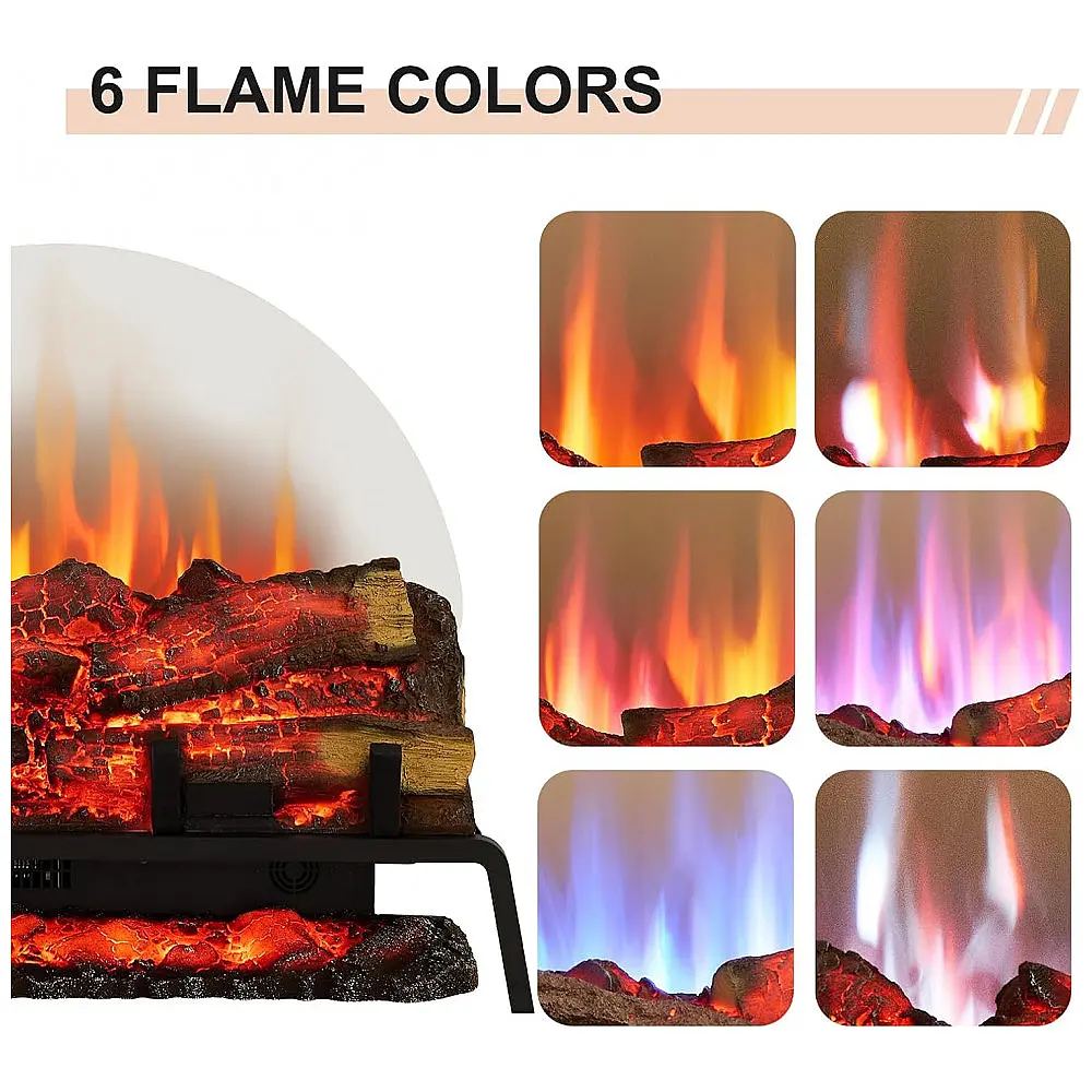 Lareira Elétrica PuraFlame Preto Freestanding 6 Cores de Chama 750W/1500W 68.6(L)X 50.5 cm (A) cm 110V — foto 2