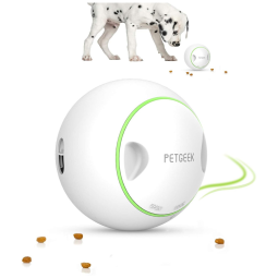 Bola com Movimento Automático para Cães, Branca, PETGEEK FBA 703, Branco