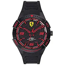 Relógio de quartzo com pulseira de silicone, 20 Modelo, FERRARI 0870038, Preto