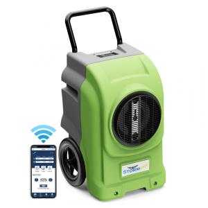 Desumidificador Industrial de 127 Litros para Ambientes Amplos com Bomba e Mangueira de Drenagem, AlorAir, Verde