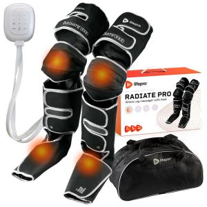 Massageador de Pernas Massageador de Compressão de Perna, Pé, Coxa e Panturrilha, LIFEPRO LP-THRVP, Preto