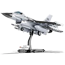 Kit de Construção Caça de Combate F16 com 415 Peças, COBI, Cinza