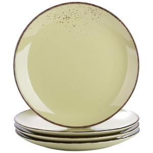 Conjunto de Pratos de Sobremesa em Cerâmica 4 UN Vancasso Navia, Amarelo e Verde