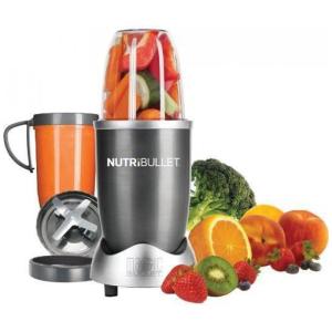 Liquidificador Profissional 1L com 6 Peças e Velocidades Variáveis, 600W, 110v, NUTRIBULLET RNBR 0801, Cinza