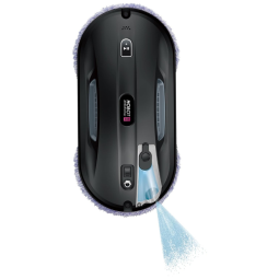 Robô Limpa Vidros de Janelas Automático com Spray de Água e Controle via APP ou Remoto, Bivolt, HOBOT 388, Preto