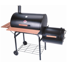 Churrasqueira a Carvão com Mesa Auxiliar e Grelha Lateral de Ferro Fundido, CHAR GRILLER E1224, Preto