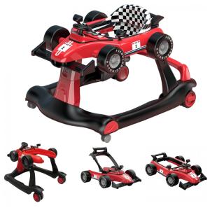 Andador Infantil Interativo 4 em 1 com Sons, Luzes e Atividades, CAM2 KIDS, Vermelho