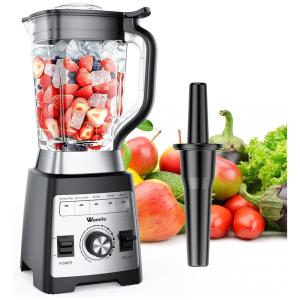 Liquidificador Profissional 2 Litros de Capacidade com 5 Modos e 8 Lâminas 1450W, 110v, WAMIFE, Preto