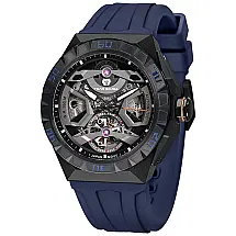 Relógio Masculino Analógico Automático Mecânico a Prova dÁgua 100M com Pulseira de Silicone, TSAR BOMBA SGLZTB8804 FR, Azul