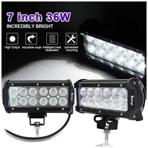 Farol de Milha LED Off Road 18cm 12 Leds de 3 Watts 3600 Lúmens 12V e 24V Impermeável, SAFEGO C36W FL 2