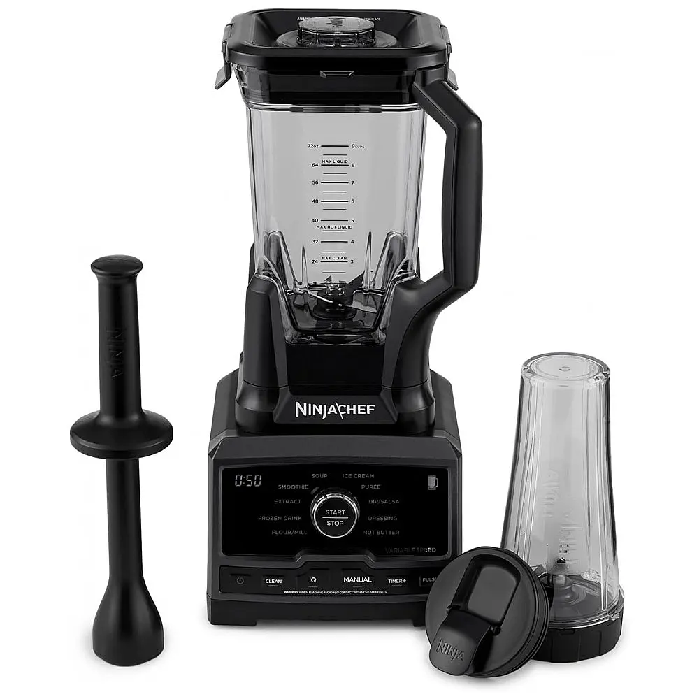 Liquidificador Profissional 2,1 Litros de Alta Velocidade com 10 Programas Auto IQ, 110V 1500W, Ninja Chef CT810, Preto