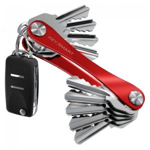Chaveiro Organizador de Chaves até 14 Chaves Titânio, KEYSMART, Vermelho