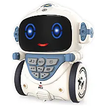 Robô Inteligente Canta, Dança, Grava e Conta Histórias com Controle de Voz, 4 a 8 Anos, KAEKID, Branco