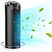 Ventilador de Mesa Portátil com 3 Velocidades e Resfriamento Silencioso, 110v, NISMILE, Preto