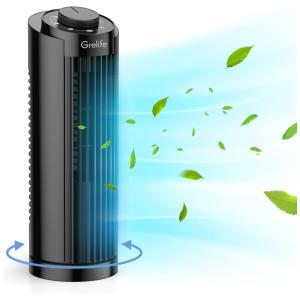 Ventilador de Mesa Portátil com 3 Velocidades e Resfriamento Silencioso, 110v, NISMILE, Preto