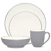 Aparelho de Jantar de Cerâmica Clássica e Durável para o Dia a Dia com 4 Peças, Formato Redondo e Material de Cerâmica, Noritake 5107-04G