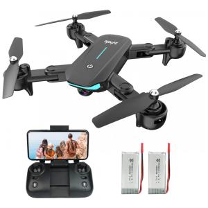 Drone com Cãmera 1080P HD 40 Min de Voo, Controle por App, 2 Baterias, ZUHAFA, Preto