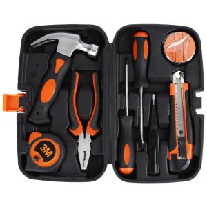 Kit Estojo de Ferramentas 9 Peças, OUTAD, Preto