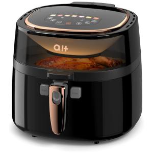 Fritadeira Elétrica AirFryer 5.8L de Capacidade e Painel de Controle Digital, 110v, QCUQ 908AJ, Preto