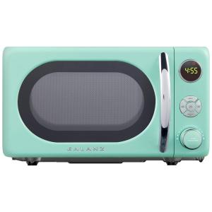 Micro ondas GLCMKA07GNR 07 Retro de Bancada 19 Litros Multifuncional de Aço Inoxidável, 700W, 110v, GALANZ GLR25MGNR10, Verde