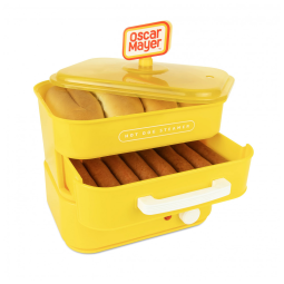 Máquina de Vapor e Aquecedor de Pães Oscar Mayer DinerStyle para Cachorros-Quentes, Capacidade para 8 Cachorros-Quentes e 4 Pães, Nostalgia