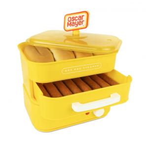Máquina de Vapor e Aquecedor de Pães Oscar Mayer DinerStyle para Cachorros-Quentes, Capacidade para 8 Cachorros-Quentes e 4 Pães, Nostalgia