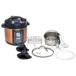 Panela de Pressão Elétrica 9 em 1 Capacidade 5.6L Aço Inoxidável, YEDI HOUSEWARE GV014, Laranja