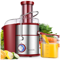 Espremedor de Frutas Centrífugo KOIOS 1300W, com Motor de Cobre Total, Filtro Titânio, Alta Produção de Suco, 3 Velocidades
