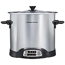 Panela Elétrica 10L, Programável, Aço Inoxidável, 350W, 110v, HAMILTON BEACH 33196, Prateado